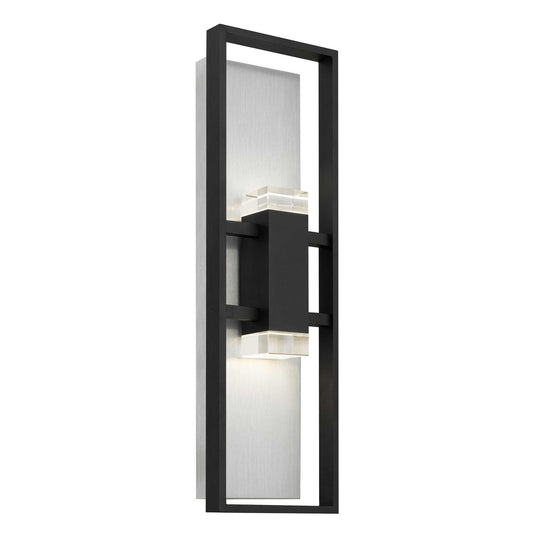 Alteck Mars 24 inch sand black LED outdoor wall sconce