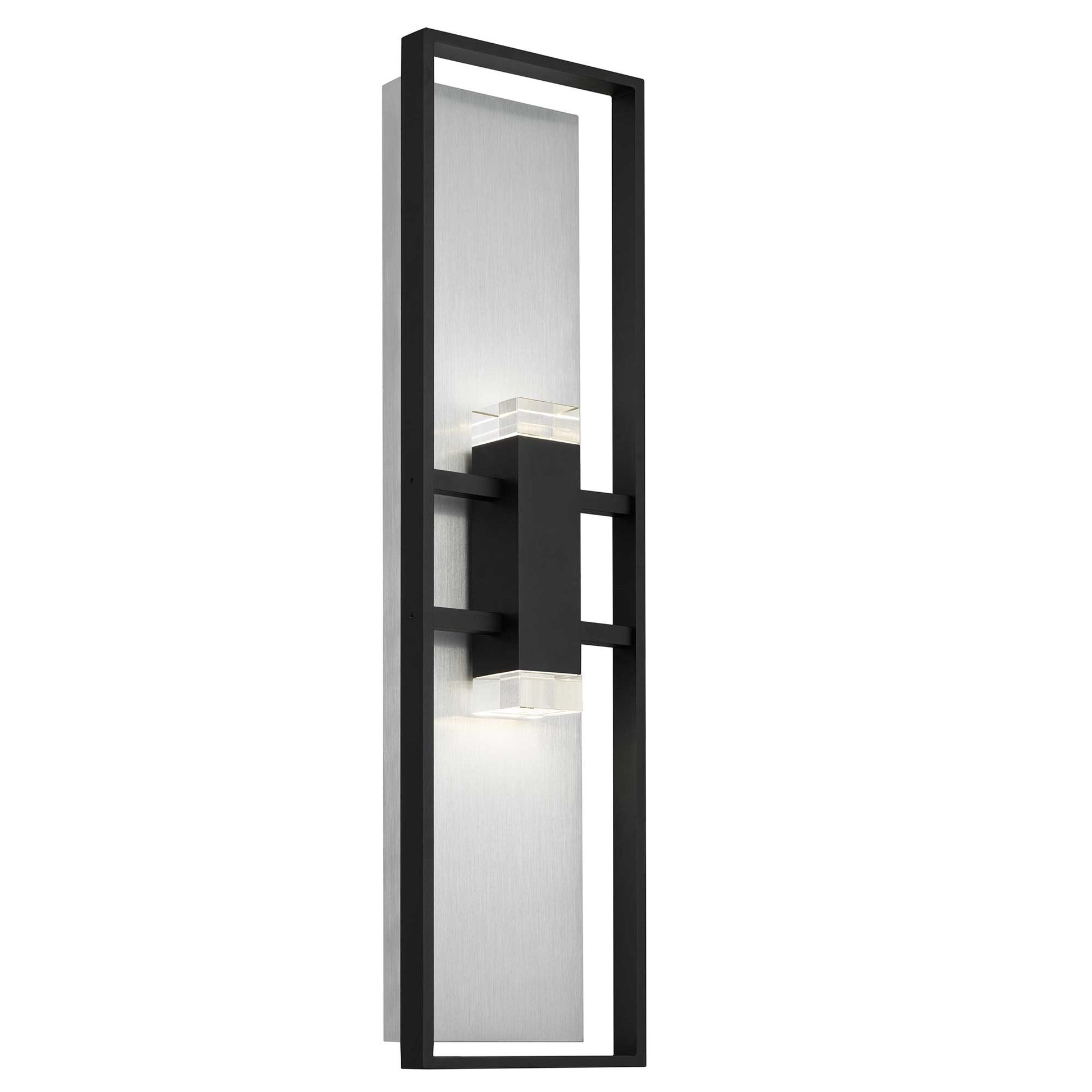 Alteck Mars 32 inch sand black LED outdoor wall sconce