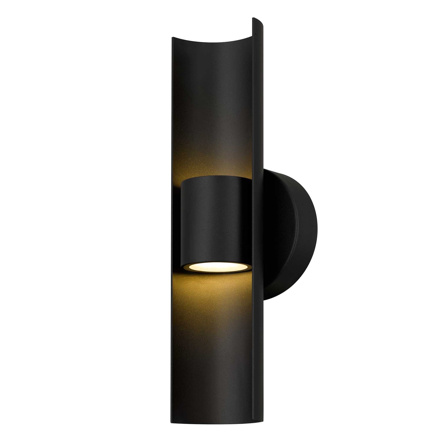 Alteck Hugo 14 inch sand black LED outdoor wall sconce