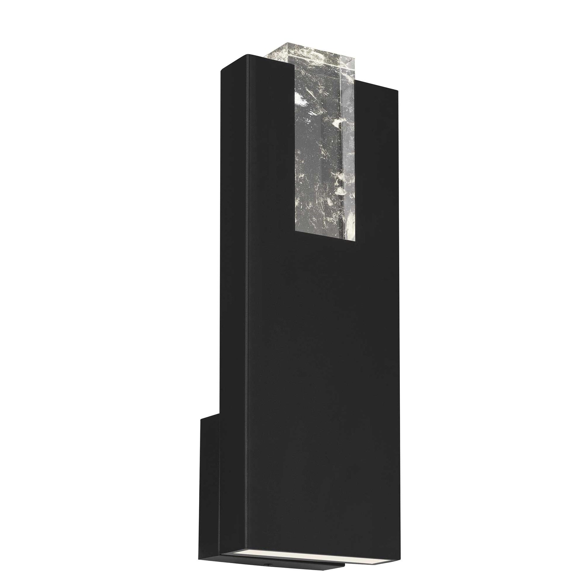 Alteck Mille 18 inch sand black LED outdoor wall sconce