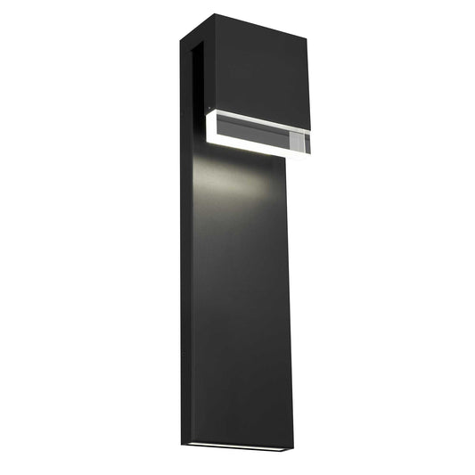 Alteck Lagos 24 inch sand black LED outdoor wall sconce