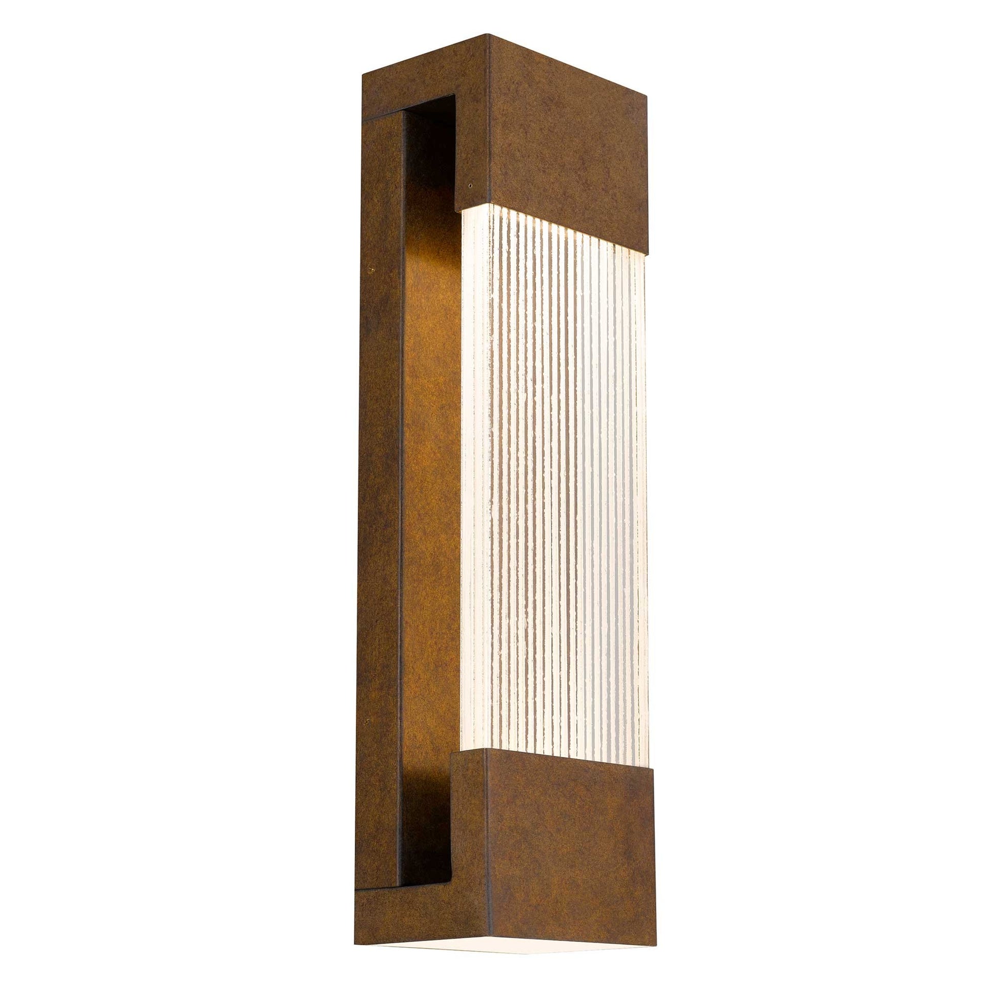 Alteck Mystic 20 inch painted patina brass LED outdoor wall sconce