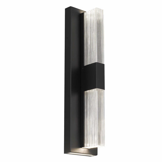 Alteck Arles 18 inch sand black LED outdoor wall sconce
