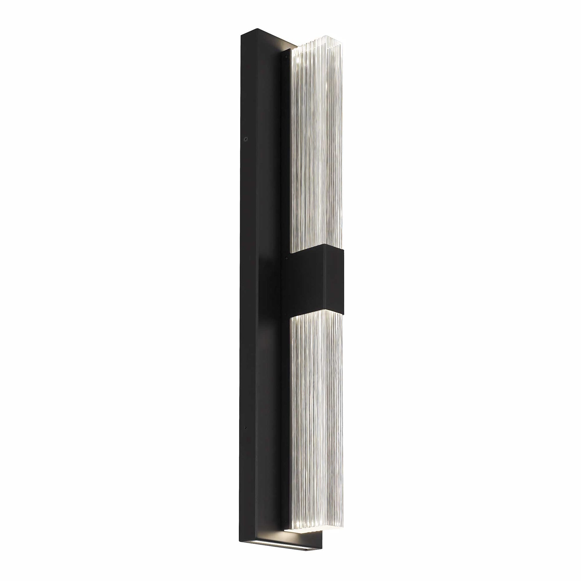 Alteck Arles 25 inch sand black LED outdoor wall sconce