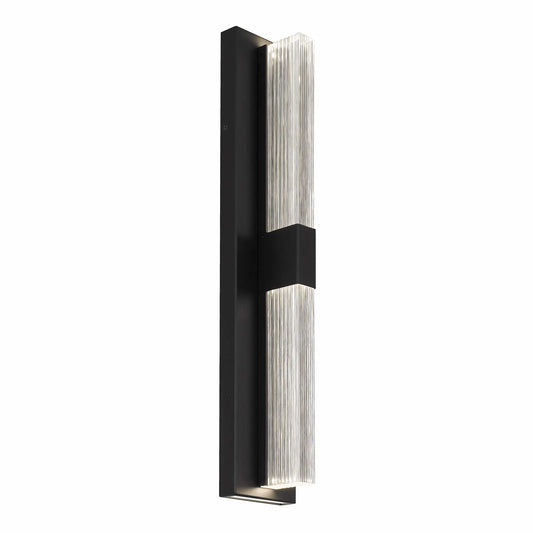 Alteck Arles 25 inch sand black LED outdoor wall sconce