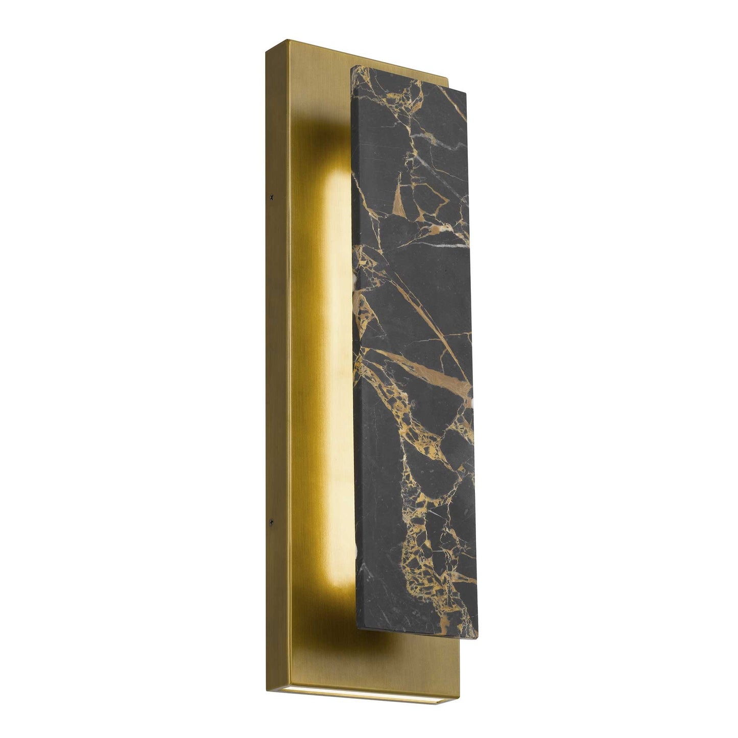 Alteck Zoey 18 inch painted antique brass LED outdoor wall sconce