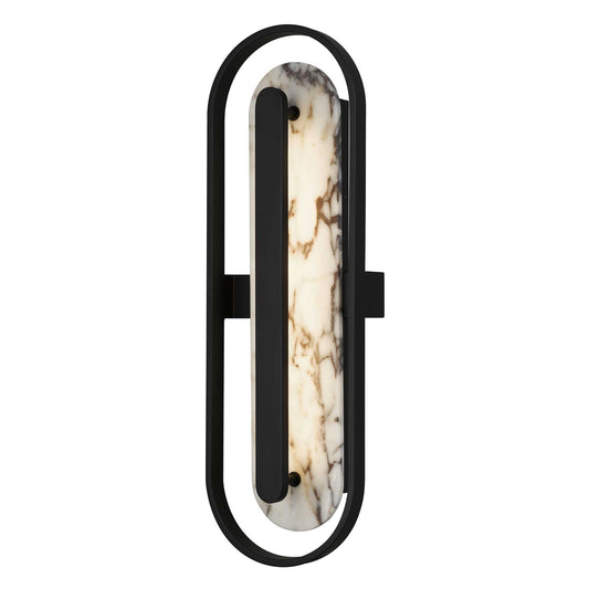 Alteck Roundabout 28 inch sand black LED outdoor wall sconce