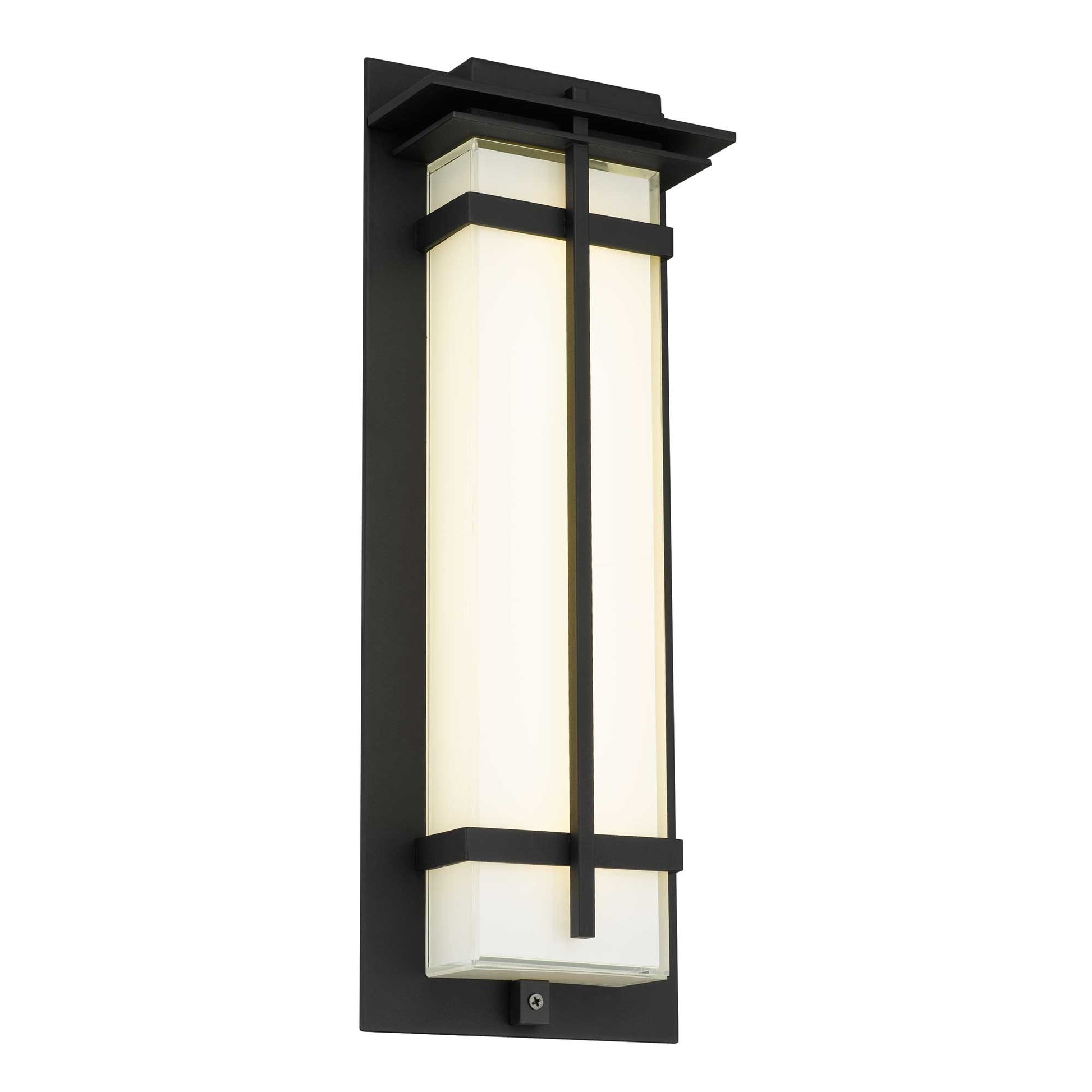 Alteck Frank 18 inch sand black LED outdoor wall sconce