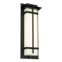 Alteck Frank 18 inch sand black LED outdoor wall sconce