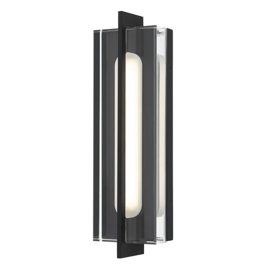 Alteck Avani 20 inch sand black LED outdoor wall sconce