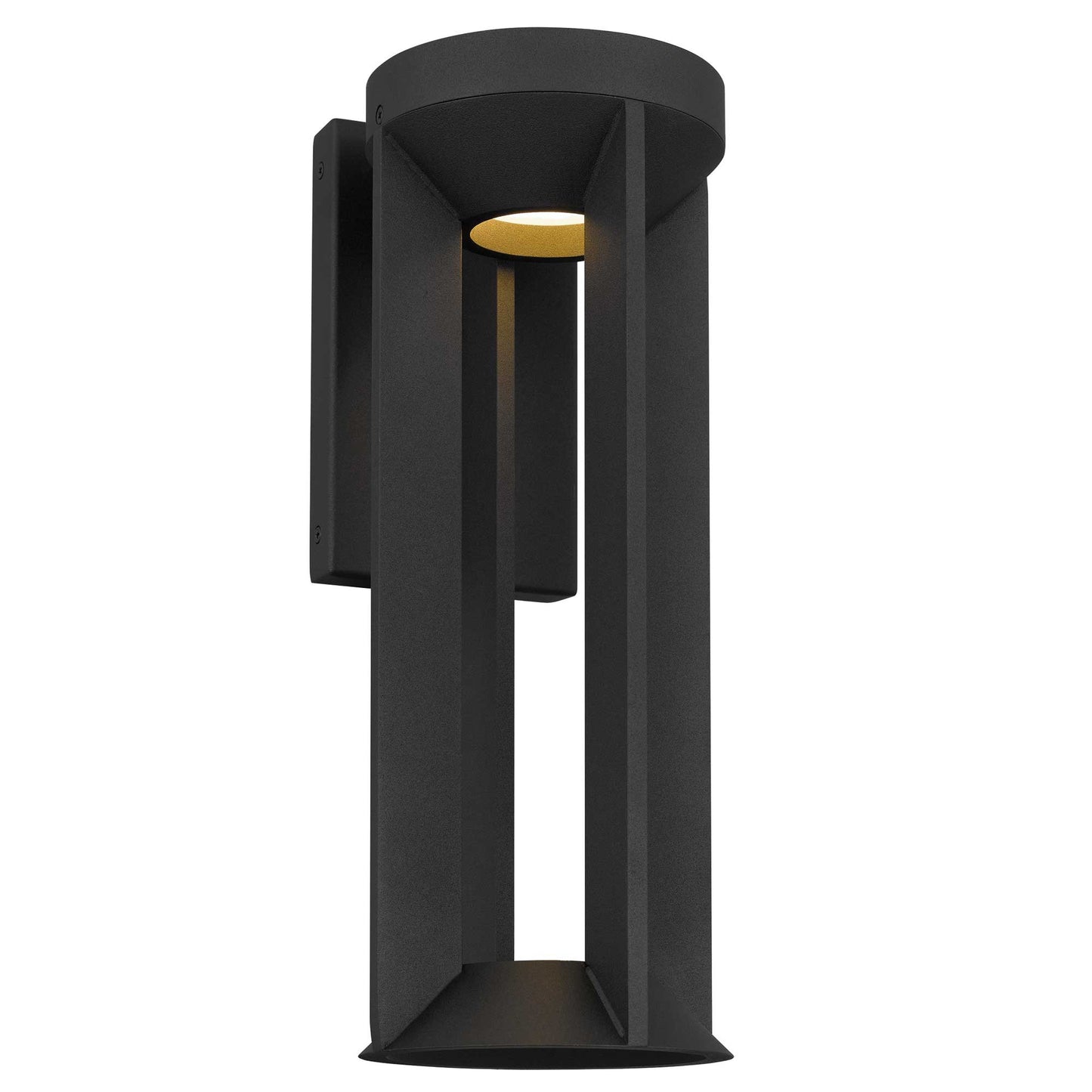 Alteck Aura 16 inch sand black LED outdoor wall sconce