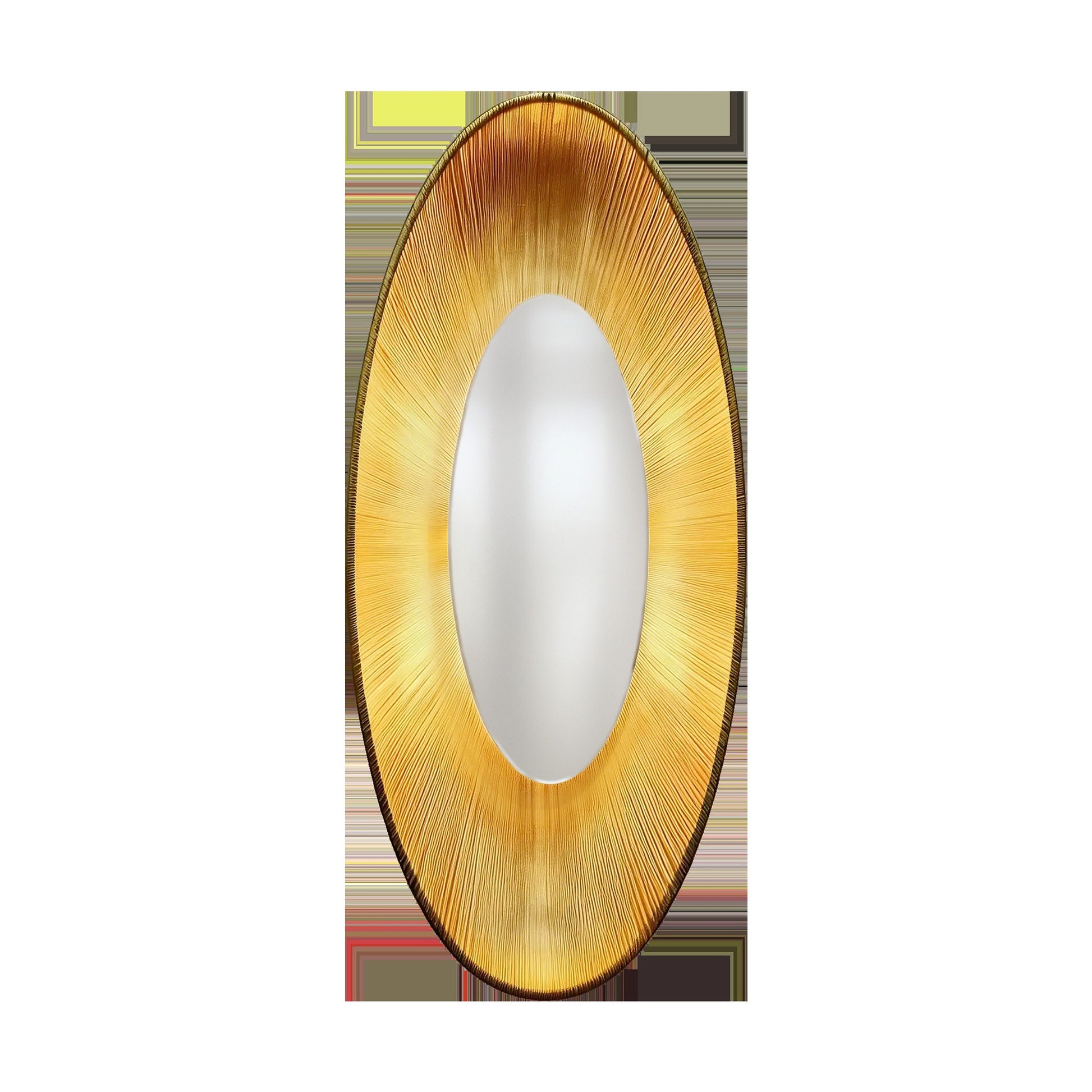 Alteck Oval 22 inch painted antique brass LED outdoor wall sconce