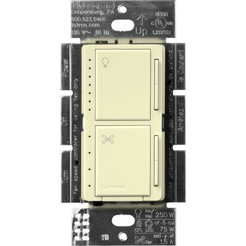 Lutron Maestro LED+ dimmer switch in Almond