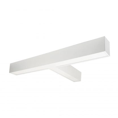 Nora Lighting NLUD-T334A "T" Shaped L-Line LED Indirect/Direct Linear, 5027lm / Selectable CCT, Aluminum Finish