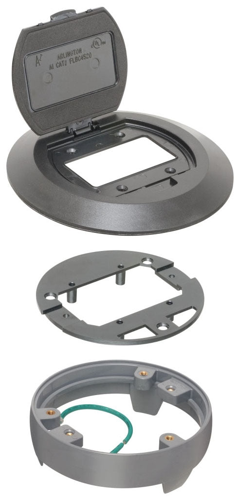 Arlington Industries FLBC4520BL black floor box