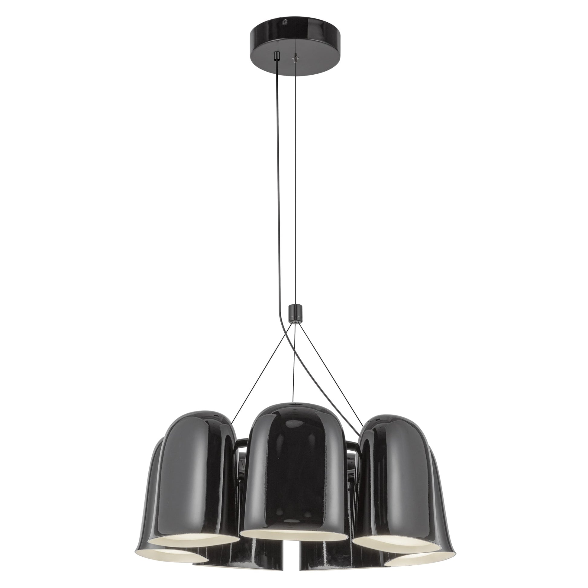 Kuzco Bell glossy black [universal voltage] chandelier CH21120-GBK-UNV