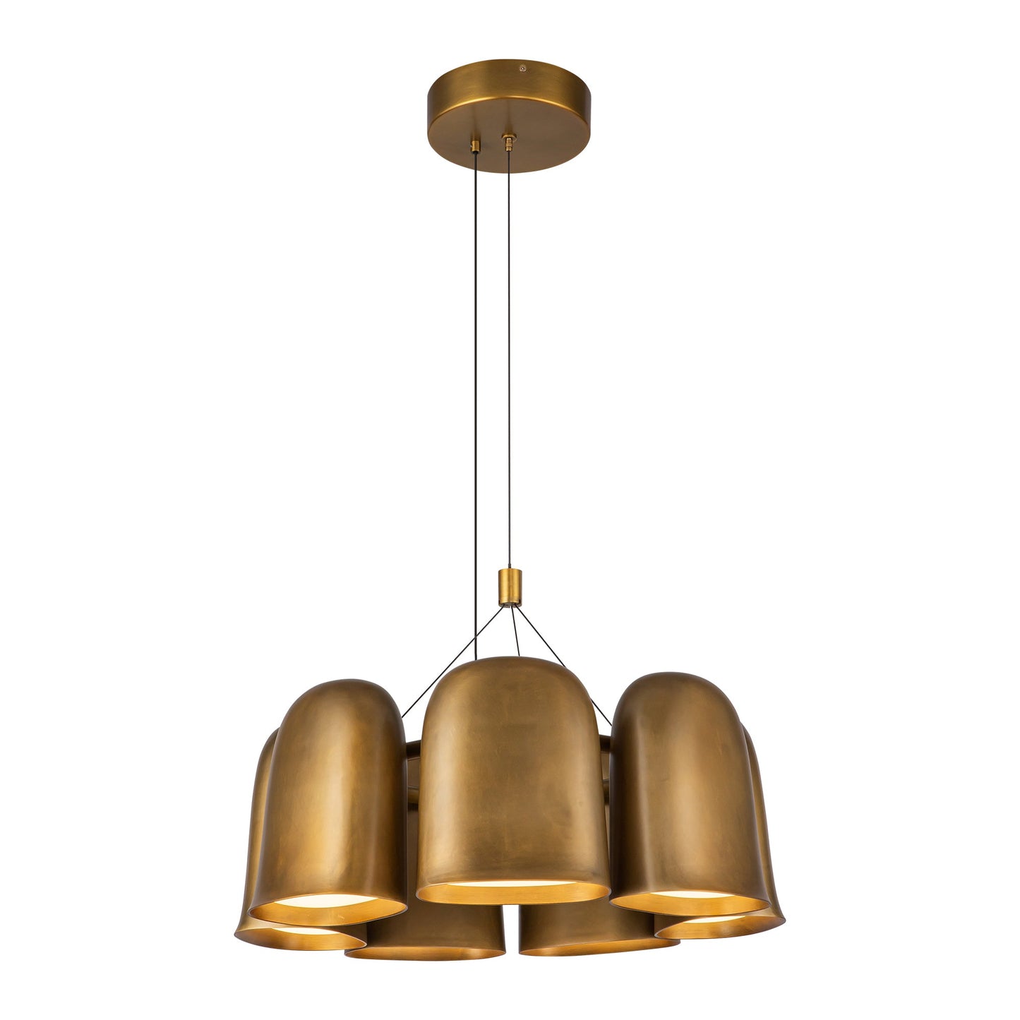 Kuzco Bell vintage brass [universal voltage] chandelier CH21120-VB-UNV