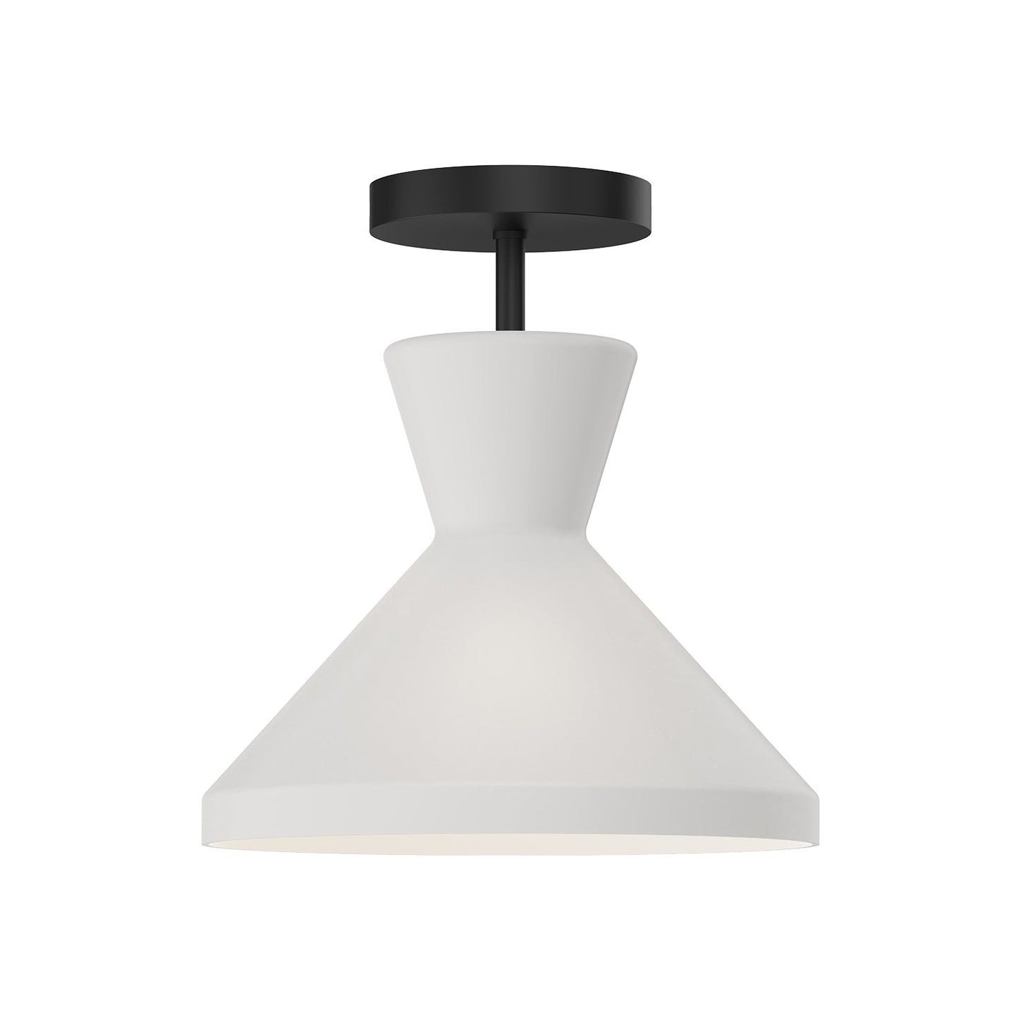 Alora Mood Betty matte black semi-flush mount SF473710MBOP