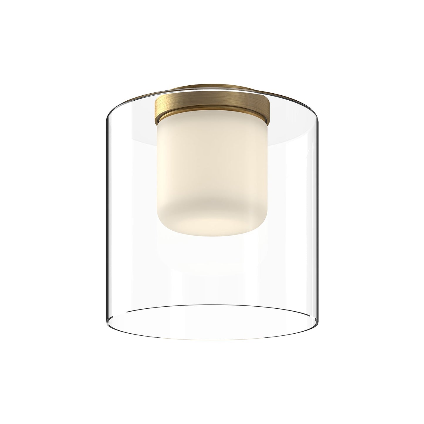 Kuzco Birch brushed gold flush mount FM53509-BG/CL