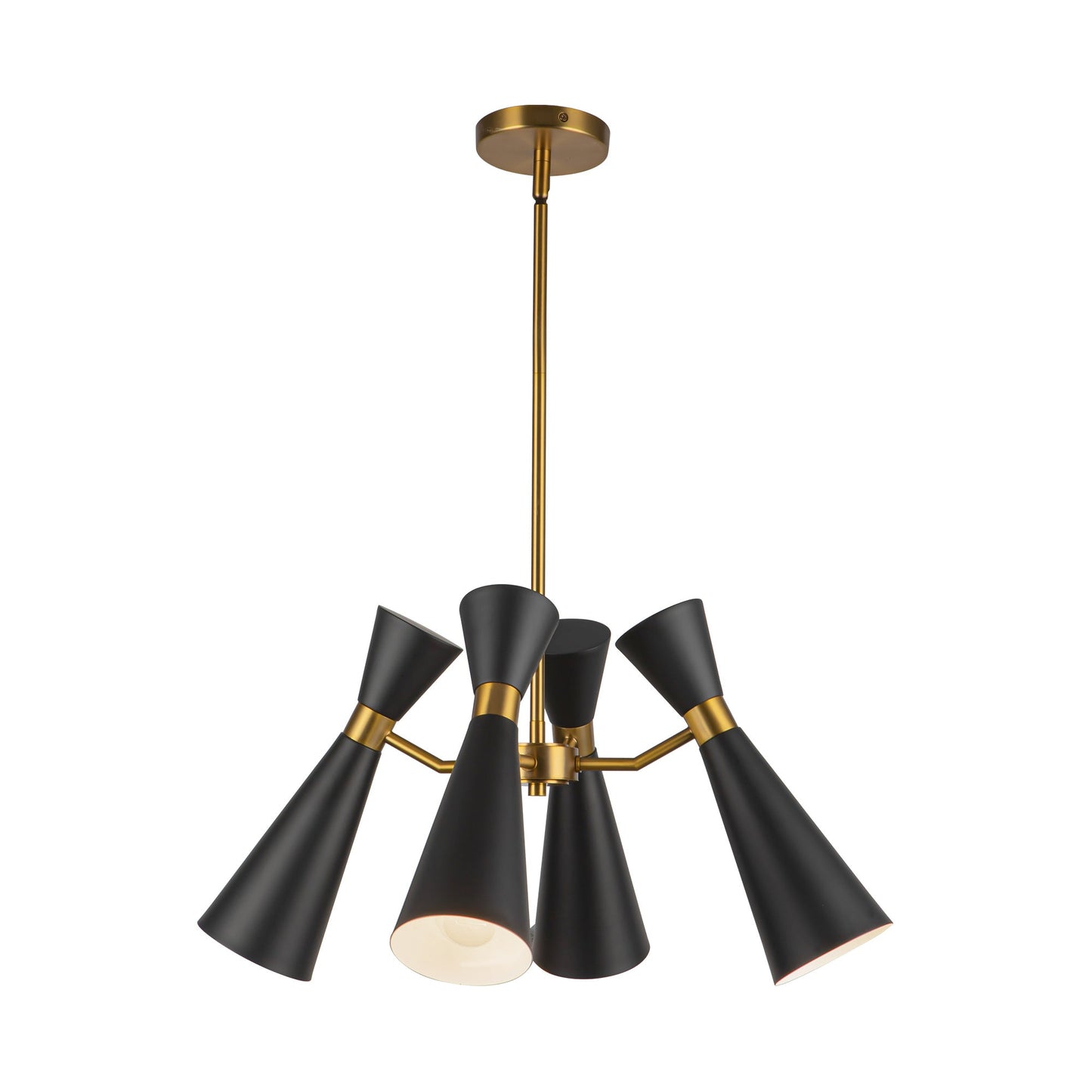 Alora Mood Blake matte black chandelier CH574424MBAG