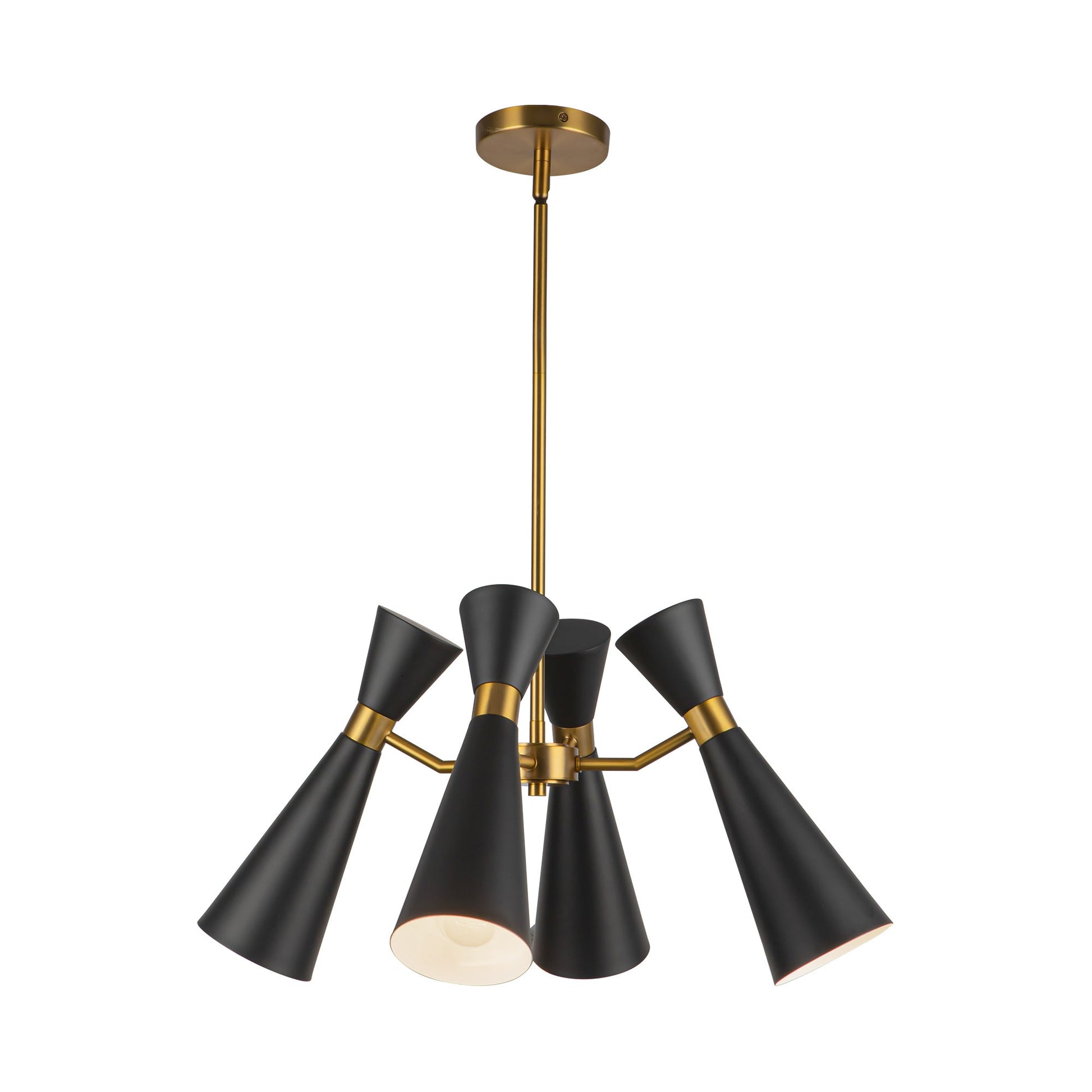 Alora Mood Blake matte black chandelier CH574424MBAG