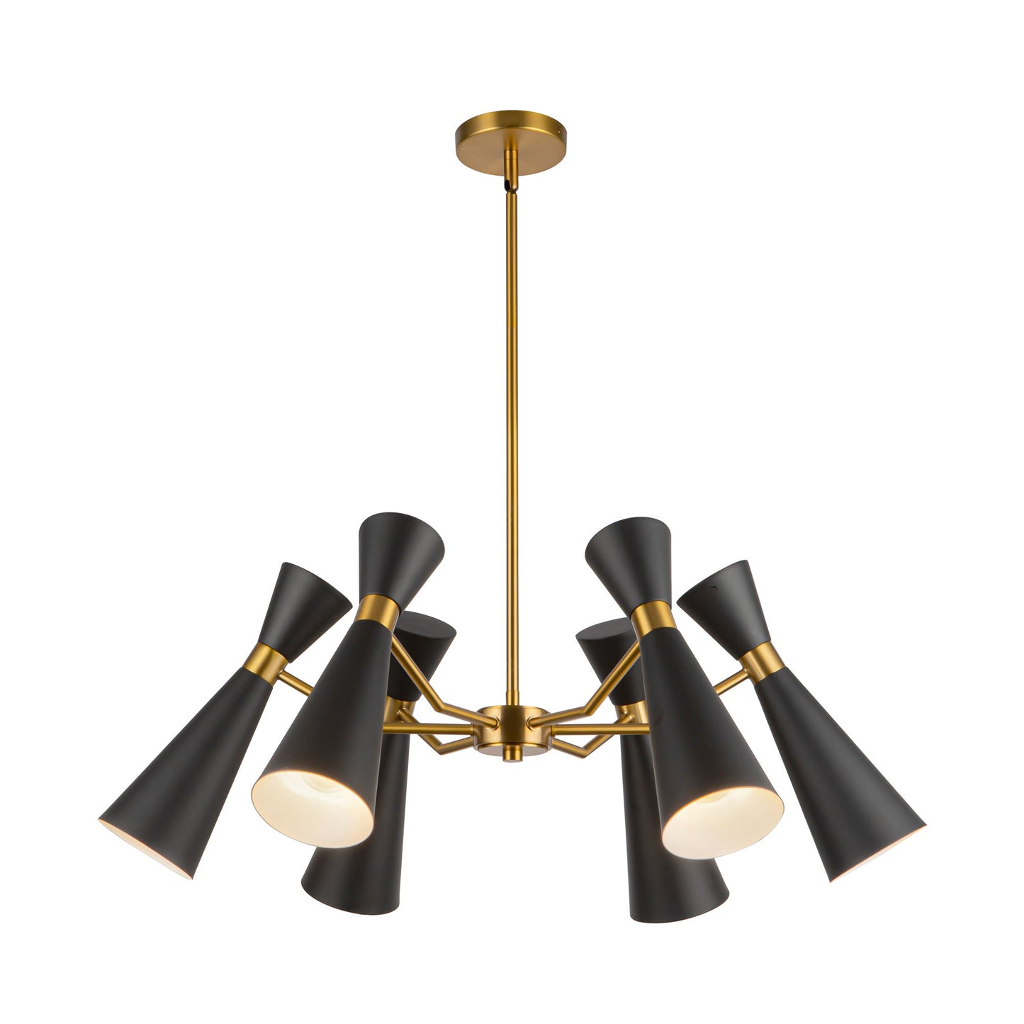 Alora Mood Blake matte black chandelier CH574632MBAG