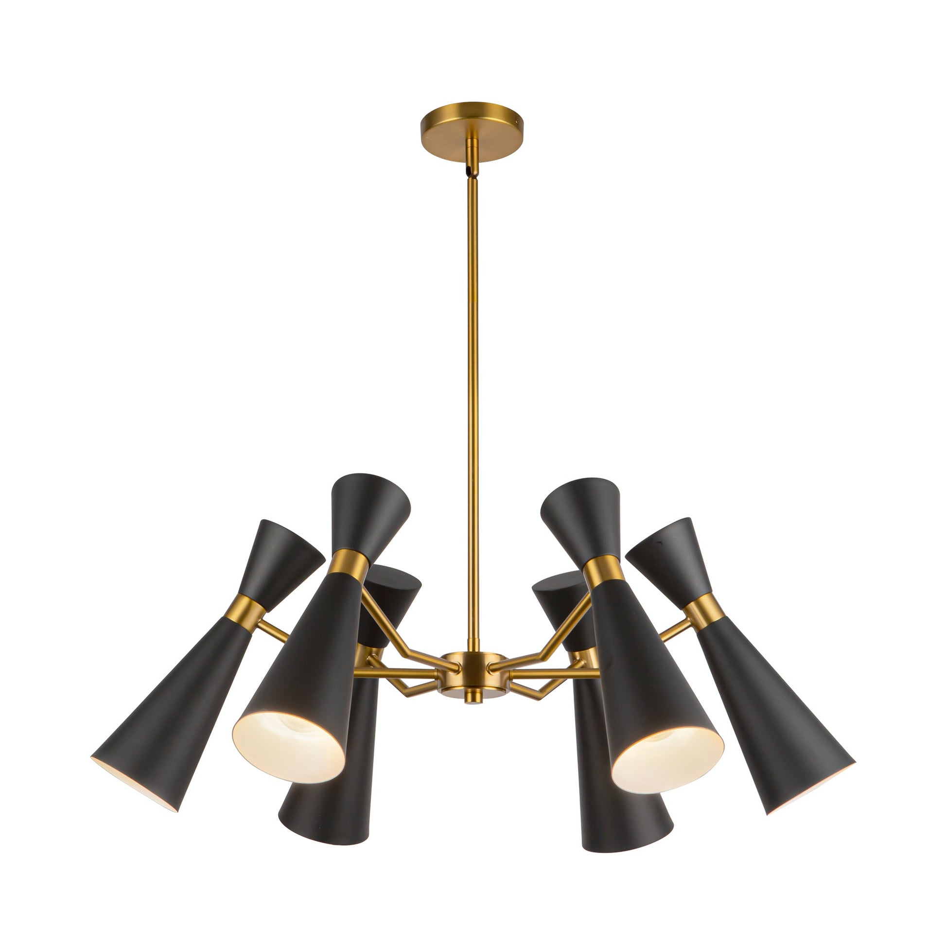 Alora Mood Blake matte black chandelier CH574632MBAG