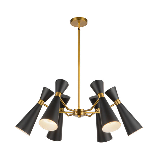 Alora Mood Blake matte black chandelier CH574632MBAG