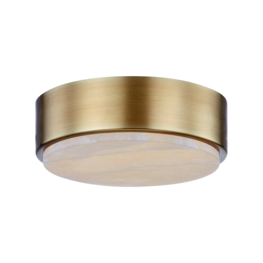 Alora Blanco vintage brass flush mount FM325108VBAR