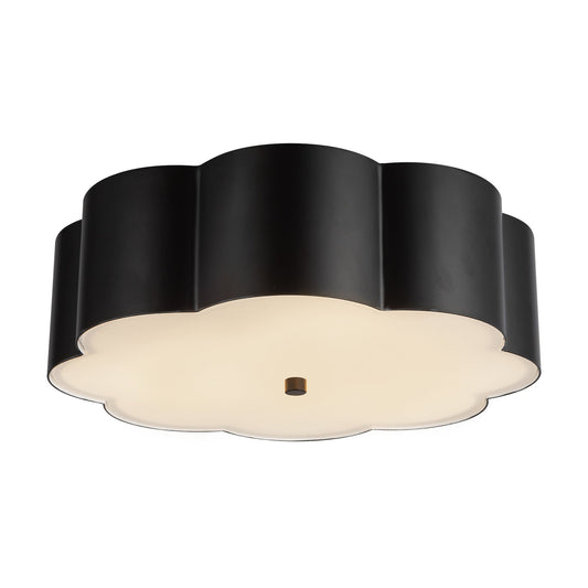 Alora Mood Blossom matte black flush mount FM603314MB