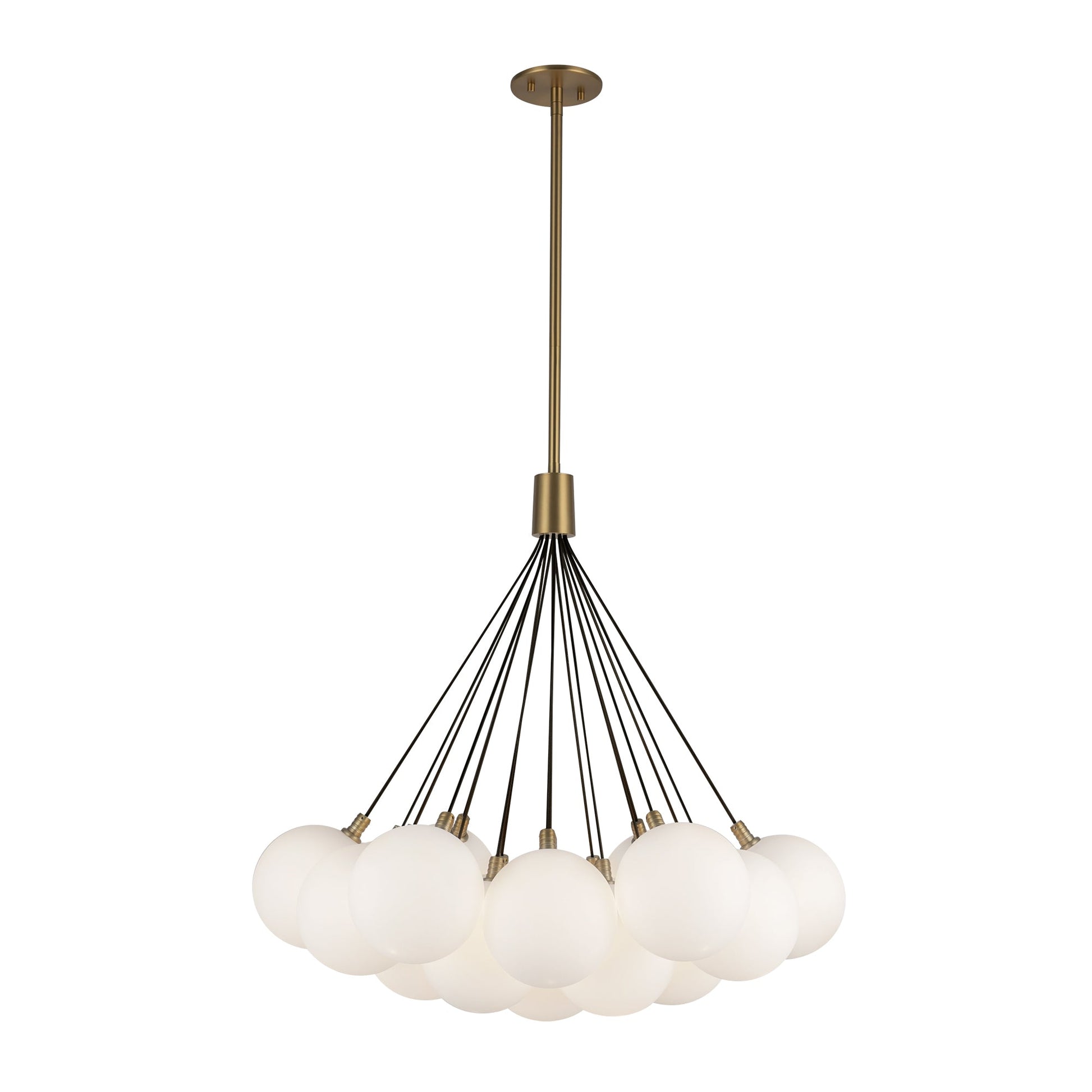 Kuzco Bolla brushed gold chandelier CH3128-BG/OP