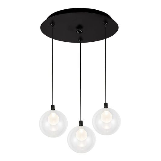 Kuzco Bolla black multi-pendant MP3106BK-03