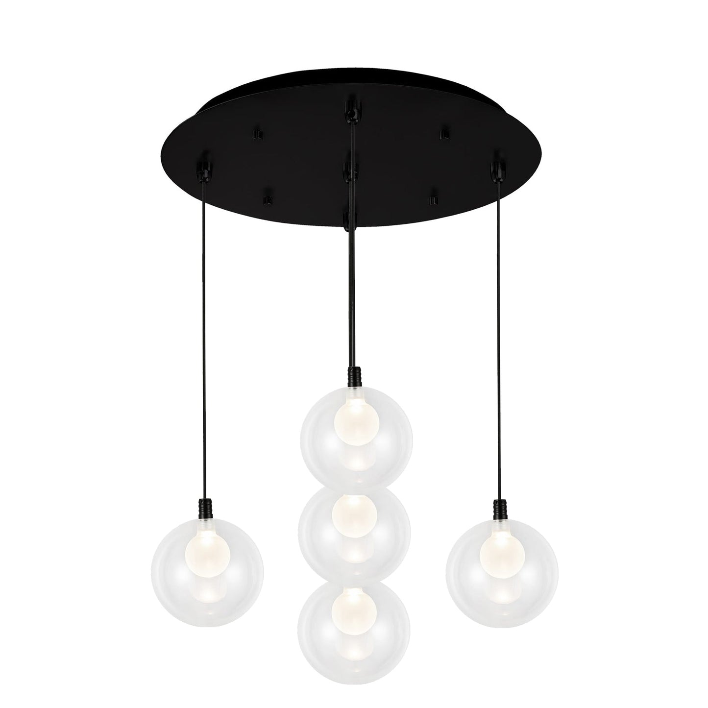 Kuzco Bolla black multi-pendant MP3106BK-05