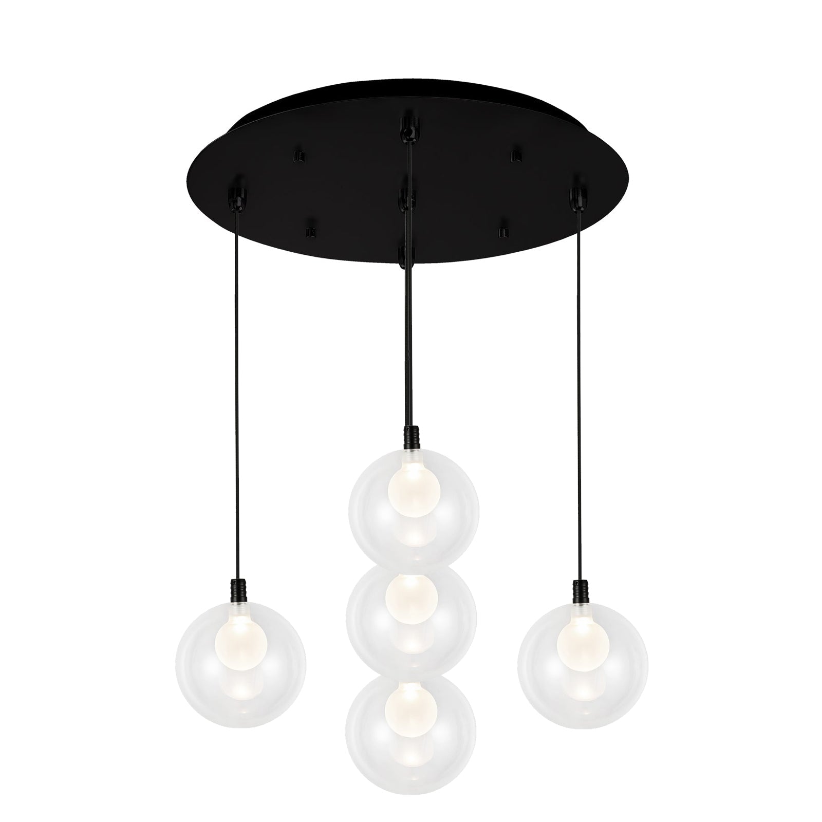 Kuzco Bolla black multi-pendant MP3106BK-05