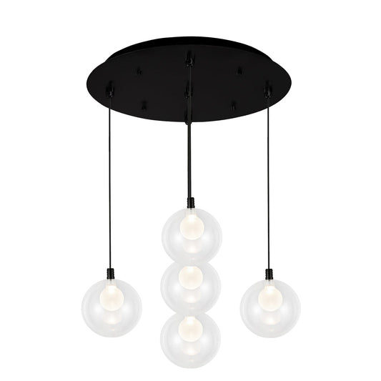Kuzco Bolla black multi-pendant MP3106BK-05