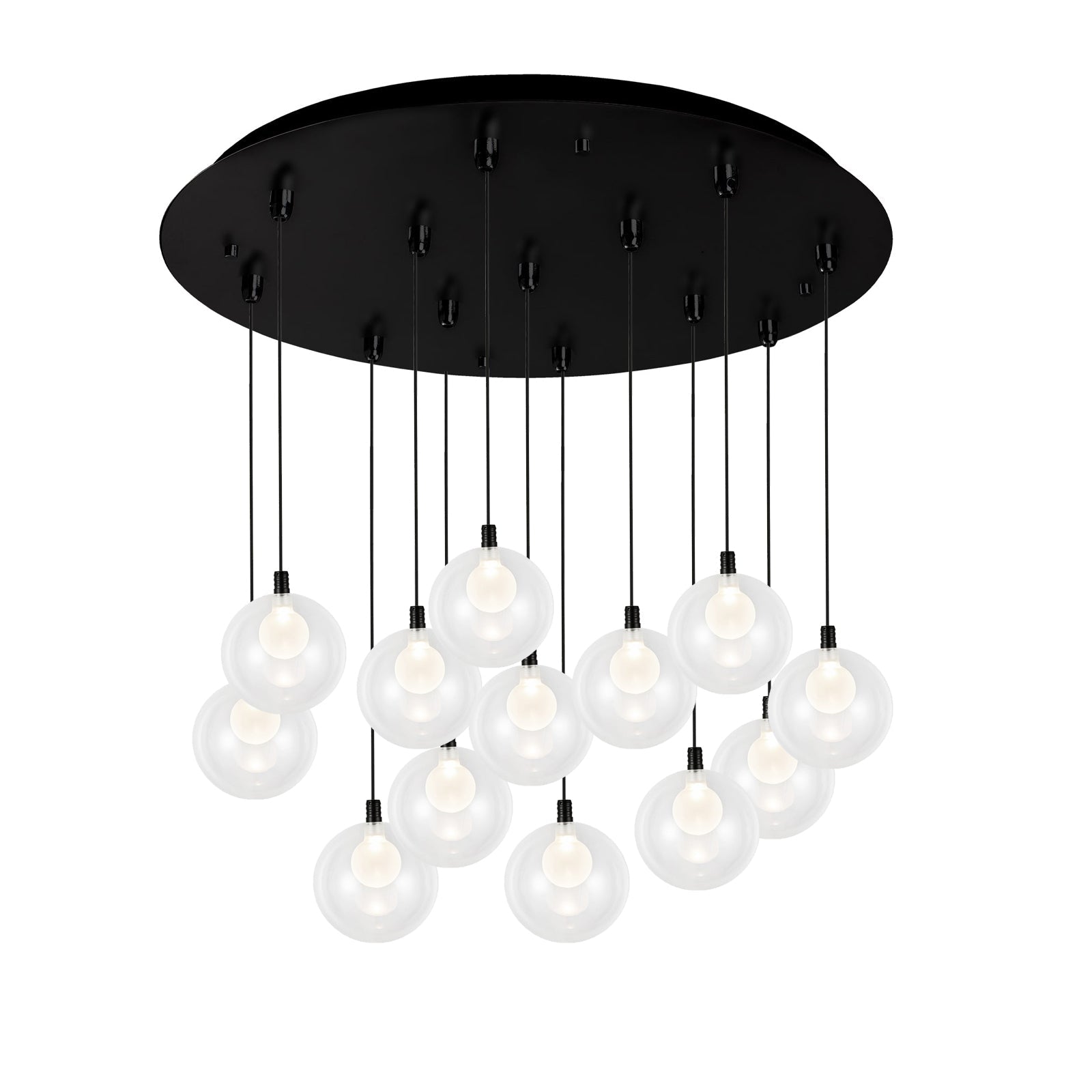 Kuzco Bolla black multi-pendant MP3106BK-13