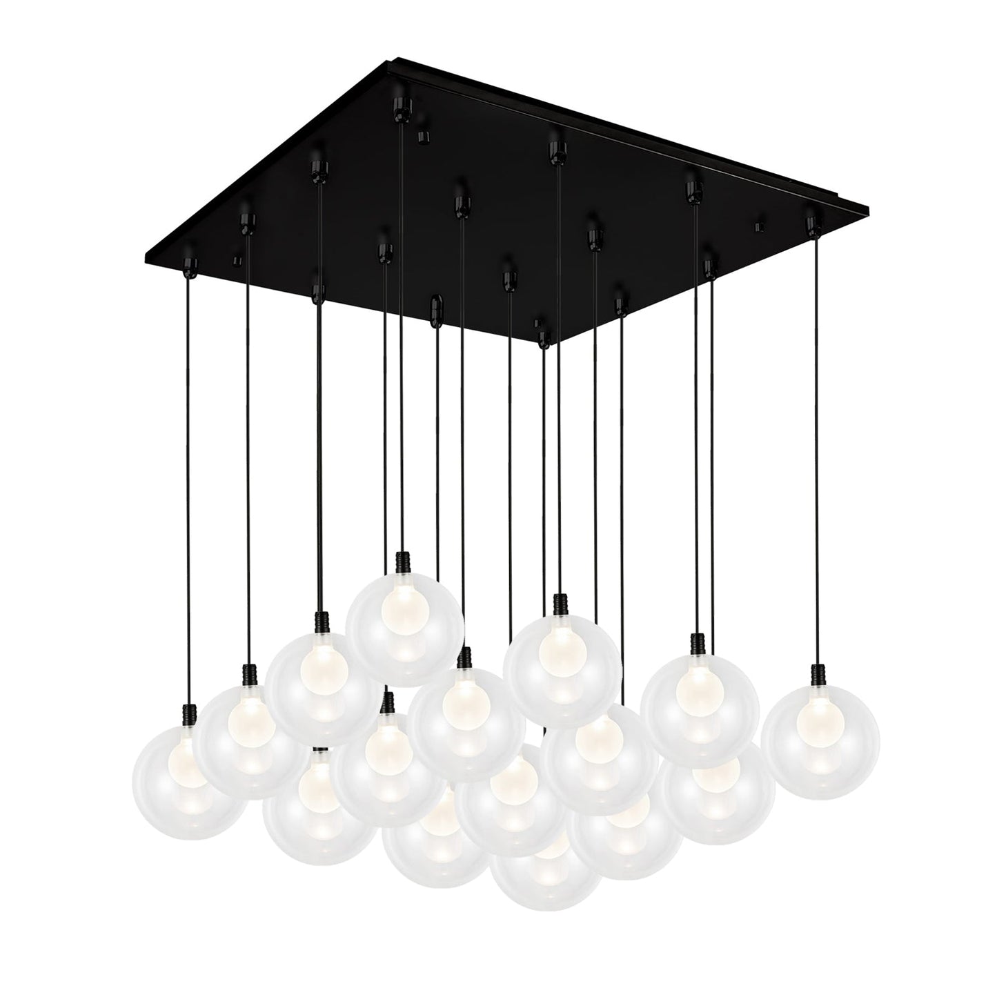 Kuzco Bolla black multi-pendant MP3106BK-16