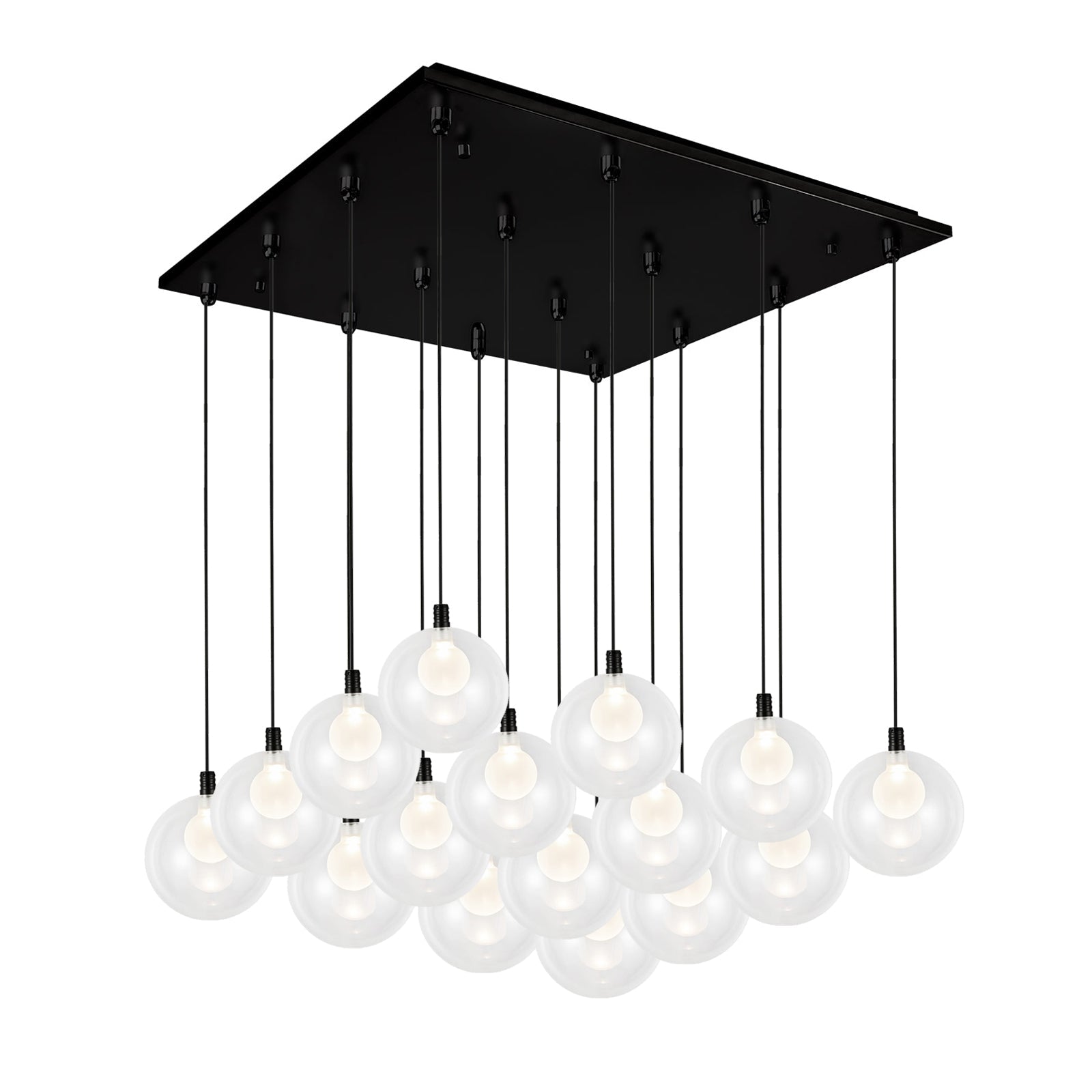 Kuzco Bolla black multi-pendant MP3106BK-16