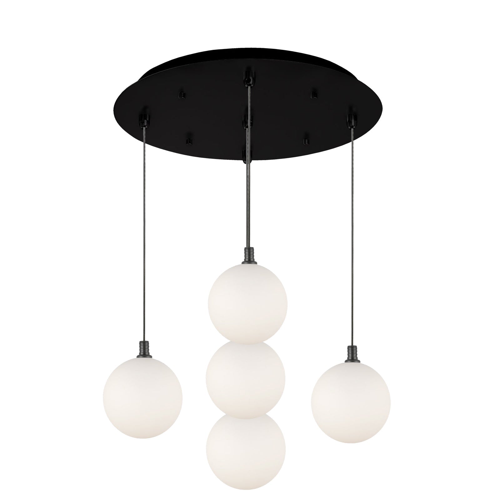 Kuzco Bolla black multi-pendant MP3106BKOP-05