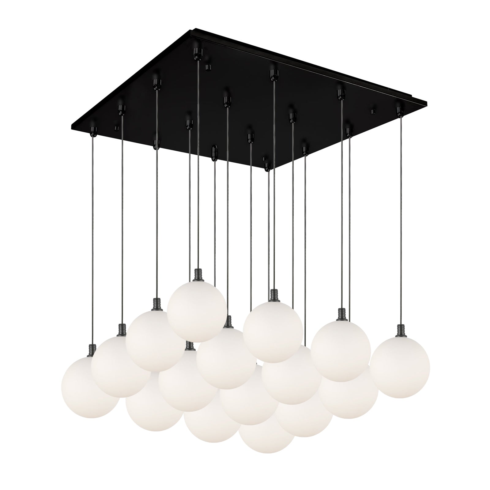 Kuzco Bolla black multi-pendant MP3106BKOP-16