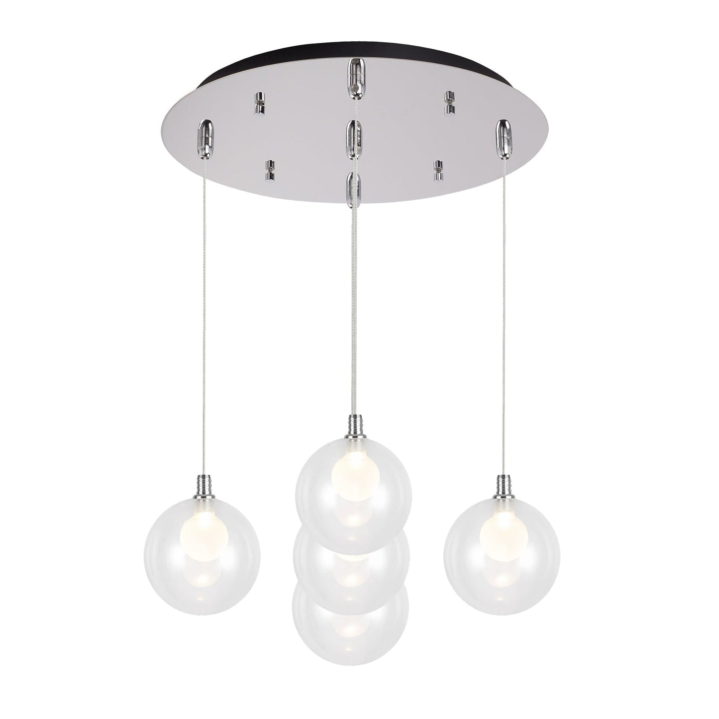 Kuzco Bolla chrome multi-pendant MP3106CH-05