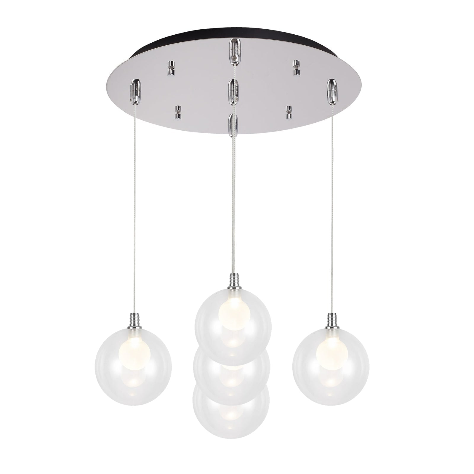 Kuzco Bolla chrome multi-pendant MP3106CH-05