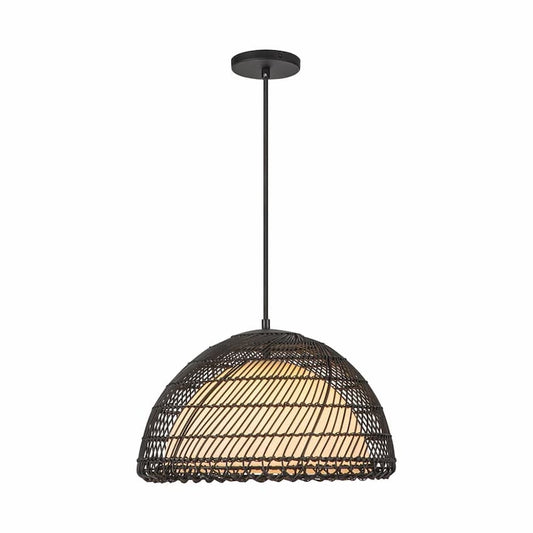 Alora Mood Bondi PD631416 16-Inch Pendant Light with Contemporary Woven Shade Design