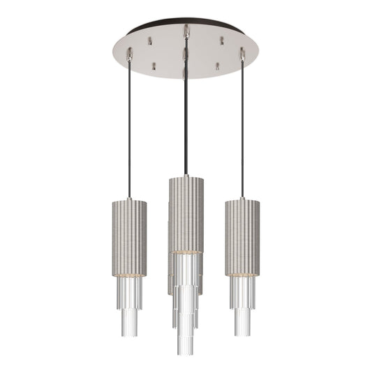 Alora Mood Bordeaux brushed nickel multi-pendant MP502204BNCR-05