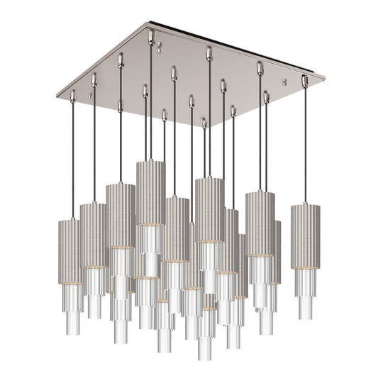 Alora Mood Bordeaux brushed nickel multi-pendant MP502204BNCR-16
