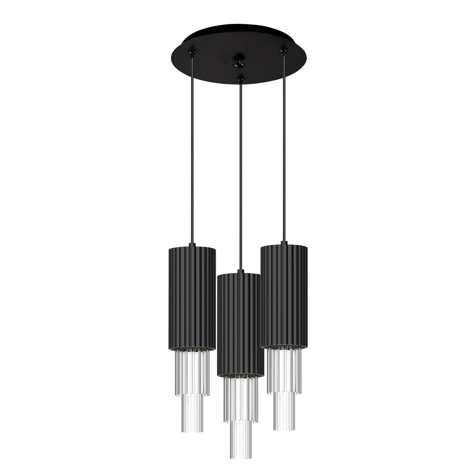 Alora Mood Bordeaux matte black multi-pendant MP502204MBCR-03