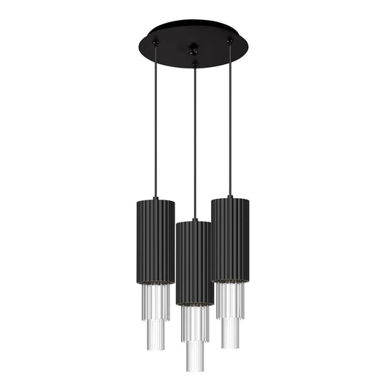 Alora Mood Bordeaux matte black multi-pendant MP502204MBCR-03