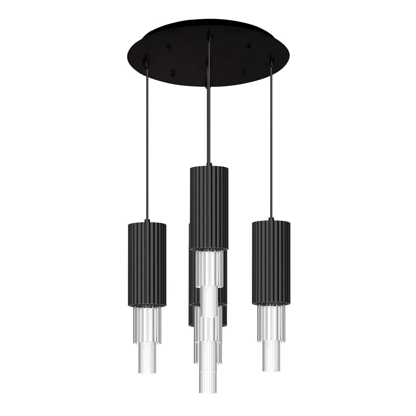 Alora Mood Bordeaux matte black multi-pendant MP502204MBCR-05