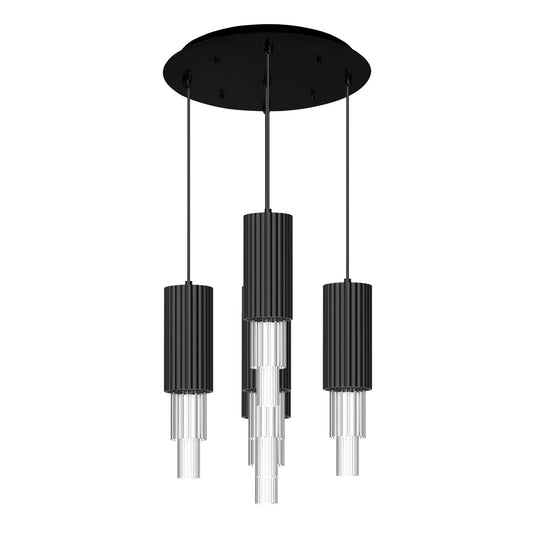 Alora Mood Bordeaux matte black multi-pendant MP502204MBCR-05