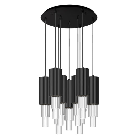 Alora Mood Bordeaux matte black multi-pendant MP502204MBCR-09